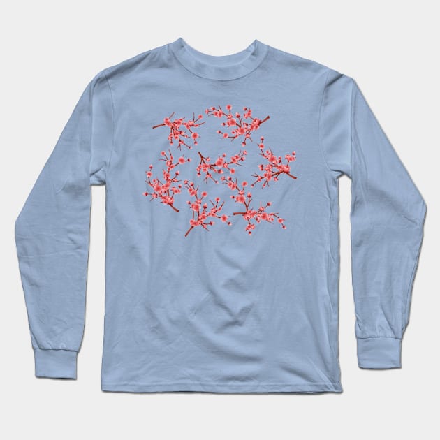 Cherry blossoms Long Sleeve T-Shirt by CleanRain3675